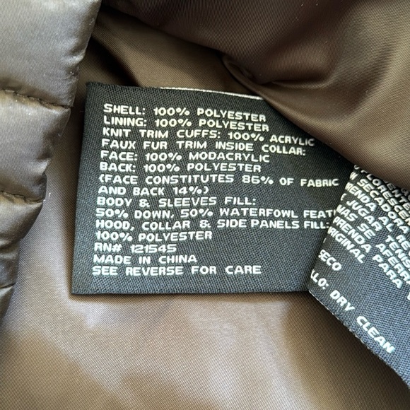 London Fog Women's Diamond Quilted Down Mid Length Moss Puffer Jacket Size XL - Picture 11 of 12